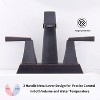 Gulches Oil Rubbed Bronze Bathroom Faucet, 2-Handle, 4-Inch Centerset, Includes Pop-up Drain & Supply Lines - 2 of 4