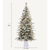 4.5ft /6ft Potted Prelit Flocked Arctic Fir Christmas Tree with 15 Red Berries - 2 of 4