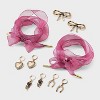 Ribbon Bow with Horse Shoe and Rose Shoelace Charm Set - Wild Fable™ Gold - 2 of 3