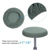 Unique Bargains Non-Slip Washable 11"-16'' Elastic Round Bar Stool Seat Cushions for Chair Stool 2 Pcs - 3 of 4