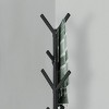 SEVOBAL Freestanding Coat Rack Hall Tree with 8 Hooks and 4 Tier Sturdy Metal Base for Entryway and Bedroom, Black, 17.5"*17.5"*70.25" - 2 of 4