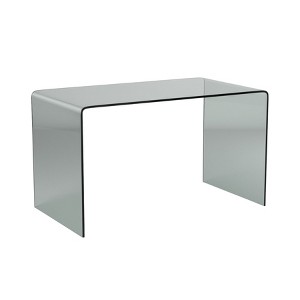 HomeRoots 50" Clear Glass Computer Desk - 1 of 4