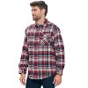 Ashford & Brooks Mens Flannel Button Down Plaid Long Sleeve Casual Shirt - 2 of 4