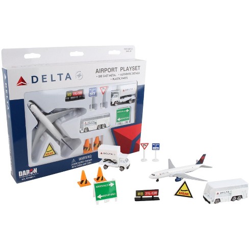 Daron Delta Air Lines Playset, Officially Licensed, 12-piece Set, Ages ...