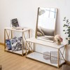 KTMBDW 2-Tier Narrow Console Table for Living Room Entryway Bedroom, Gold - 2 of 4
