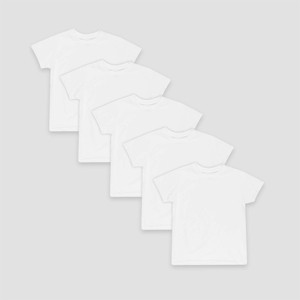 Hanes Boys' 5pk Crew Neck T-Shirt - White - 1 of 4