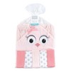 Hudson Baby Infant Girl Hooded Towel and Five Washcloths, Pink Owls, One Size - 2 of 2