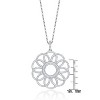Guili Sterling Silver White Cubic Zirconia Pendant, Featuring a Minimalist Yet Dazzling Design to Enhance Your Style and Sophistication - 2 of 3