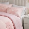 AENKYO Chenille Duvet Cover Set, Reversible Floral & Polka Dot Full/Queen Bedding, 4-Piece Hypoallergenic & Antimicrobial - 4 of 4