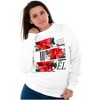 Noel Poinsettia Christmas Flower Sweatshirt for Men or Women Brisco Brands - 4 of 4