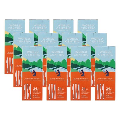 World Centric Disposable Knives - Case of 12/24 ct