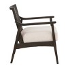 Lantana Arm Chair Linen - OSP Home Furnishings: Woven Cane Back, Polyester Cushion, Rustic Gray Finish - 3 of 4