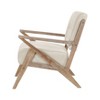 Sapphtopaz Modern Accent Chair Tufted Mid-Backrest Chair for Bedroom Upholstery Lounge Chair Wood Accent Chair for Living Room, Nursery - 3 of 4