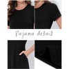 cheibear Women's Tank Crew Neck Soft Lounge Sleeping Pullover Pajama Dress Nightgown - 4 of 4