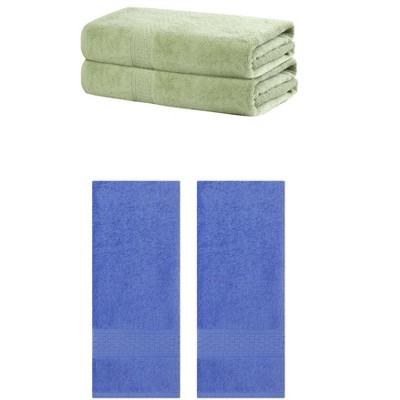 REGALWOVEN Cotton Bath Hands Towel Sets For Bathroom, Gym, SPA 2 Pack
