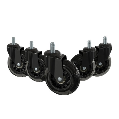 5 Pack Office Chair Replacement Swivel Casters Wheels Black 