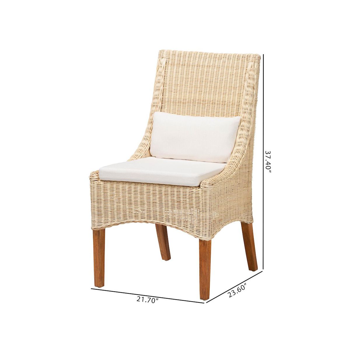 bali & pari,Haybourne Natural Rattan 2-Piece Dining Chair Set - Handwoven Wicker Accent - thumbnail 4