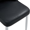 GlasFlength Accent Chairs Contemporary Minimalist Design Ergonomic Cushioned Seating Two Chairs For Living Spaces, Black, 17"*16.3"*35" - 3 of 4