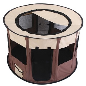 iMountek Foldable Playpen with Carry Bag For Dog Cat Rabbit - 1 of 4
