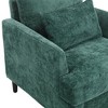CAVINAS Mid-Century Modern Tufted Club Chair with Wooden Legs,Plush Chenille Fabric Accent Armchair for Living Room,Bedroom,Study - 4 of 4