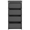 vidaXL Modern 4-Basket Storage Rack in Gray, Steel Construction with Fabric Baskets, Lightweight, User-friendly, Easy Maintenance, 6.83 Pounds - 4 of 4