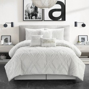 Nanshing 7pc King Cearo Comforter Set White - 1 of 4