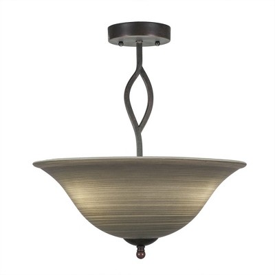 Toltec Lighting Revo 3 - Light Flush Mount in  Dark Granite