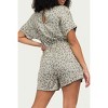 Women's LEOPARD STRETCH MODAL-BLEND ROMPER - BLUE LEOPARD - 3 of 3