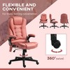 TiramisuBest 6-Point Vibrating & Heated Orange-Red Polyester Executive Office Chair with Reclining Backrest, Armrests & Remote - 2 of 4