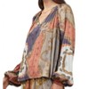 Women's Pleated long sleeve top - current air - 3 of 4