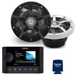 Fusion MS-SRX400 Marine Receiver with Clarion 6.5 Inch Speakers CM1623RL LED 1 Pair (2 Speakers) - 1 of 4