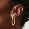 Black Bow Jewelry 3mm x 31mm Polished 14k Yellow Gold Medium Twisted Round Hoop Earrings - 3 of 4