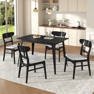 5-Piece Dining Set with Kitchen Table and 4 Upholstered Chairs - 1 of 4