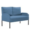 DOMETOUR 45.7" Loveseat Couch for Living Room Bedroom Apartment, Metal Frame Futon Loveseat  Sofa - 3 of 4