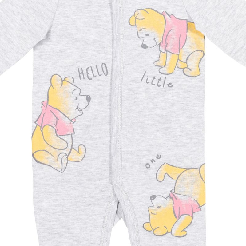 Disney Winnie the Pooh Baby 2 Pack Snap Sleep N' Play Coveralls Newborn to Infant , 4 of 8