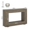 Lirago 47" Farmhouse Console Table Rustic Wood Entryway Sofa Table with Storage Multifunctional Hallway Accent Table Gray - 3 of 4
