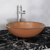 vidaXL Basin Round Wash Vanity Sink Small Countertop Basin Tempered Glass - 2 of 4