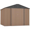Metal Outdoor Storage Shed - Waterproof, Uv-Resistant Garden Shed with Updated Frame Structure, for Backyard,Garden,and Patio - 2 of 4