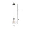 Chloe Lighting Layla Transitional 1 Light Rubbed Bronze Ceiling Mini Pendant 8" Wide - 4 of 4