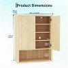 Shoe Storage Cabinet for Entryway, Slim Wooden Shoe Organizer with Fluted Doors & Adjustable Shelves, Narrow Shoe Rack for Hallway, Porch, Oak - 2 of 4