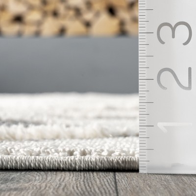 Geometric White and Gray Braided Rectangular Area Rug