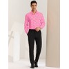 Lars Amadeus Men's Button Down Long Sleeves Casual Polka Dots Print Shirts - 3 of 4