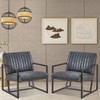 VYNXARIA Modern design high quality PU(GREY)+ steel armchair£¬for Kitchen, Dining, Bedroom, Living Room - 4 of 4