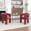 SEYNAR Modern Glam PU Leather Upholstered Dining Chair, Open-Back Accent Chair Set of 2 - 2 of 4