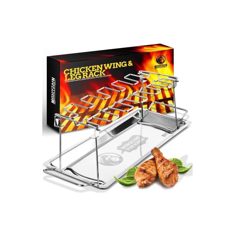 Mountain Grillers Chicken Leg Rack for Grill, Holds Up 12 Legs, 1 of 4