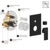 SEVOBAL Shower Faucets, Complete Shower System with Rainfall Shower Head and Pressure Balance Valve, Black, 16"*13"*6.8" - 4 of 4