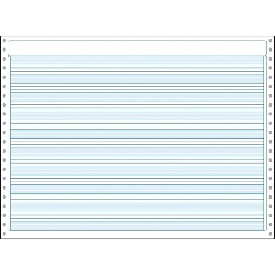 Printworks Professional Computer Paper W/1/2 Blue Bar Highlight 14 7/8 x 11 White 02719