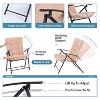 3-Piece Outdoor Bistro Set with Glass Table & 2 Folding Chairs for Patios, Balconies, Gardens & Small Outdoor Spaces - 2 of 4