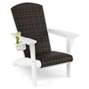 Tangkula 2PCS Patio Adirondack Chair Wide Armrests & Hidden Cupholder - 3 of 4