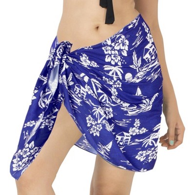 LA LEELA Women's Sarong Wraps Swimwear Beach One Size Royal Beach